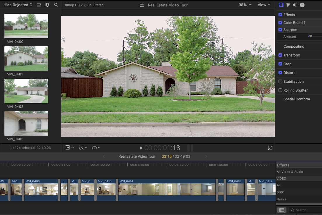 real estate video grid